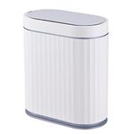 ELPHECO Bathroom Motion Sensor Trash can 8 Litre Automatic Garbage Can, 2 Gallon Slim Plastic Smart Trash Can with Lid, Waterproof Intelligent Trash Bin for Bedroom, Bathroom, Kitchen, Office