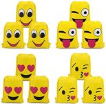 Party Propz Emoji Bag for Return Gift - 12Pcs Drawstring Bag for Kids Return Gift/Emoji Drawstring Bags