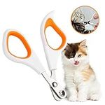 1Pcs Cat Claw Clipper Cat Nail Clippers with Safety Guard Trim Your Pets' Nails for Kittens Rabbits Hamsters Birds and Other Small Animals at Home and Pet Shop Non Slip Nail Care