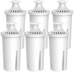 Waterdrop Replacement for Brita® Filters, Pitchers, Dispensers, NSF Certified Pitcher Water Filter, Brita® Classic OB03, Mavea® 107007, 35557, and More, Pack of 6