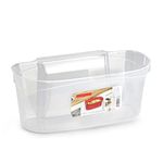 plastific Kitchen Over Cabinet Drawer Door Basket Hanging Attach a Trash Waste Bin Box Heavy-duty Rubbish Bin for Kitchen Cabinet Bathroom Car Office Etc (Transparent)