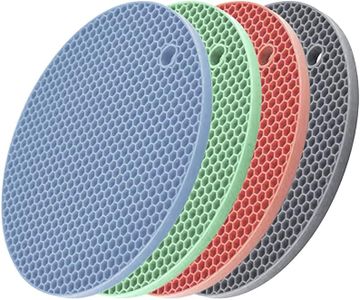 Silicone Pot Holders - Silicone Trivets for Hot Pots and Pans Silicone Hot Pads, Hot Pot Pads, Place Mats,Jar Openers,Oven Mitts 4 Colors
