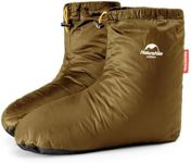 Naturehike Ultralight Winter Goose Down Booties, Camping Warm & Cozy Down Sleeping Socks for Men & Women, Down Filled Slipper Boots with Storage Bag, Brown, Medium Wide (brown, m)