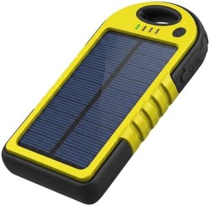 BosomHug Solar Charger 10000mAh with LED Flashlight, Monocrystalline Foldable Panel, Waterproof Rechargeable Device for Hiking Ca