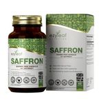 Ezyleaf Saffron Supplement | 60 High Strength Saffron Capsules - 200mg (from 4:1 Extract) Safron Herb Extract per Serving | Non-GMO, Gluten & Allergen Free | Manufactured in The UK