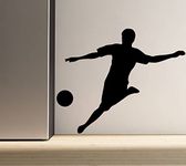 DECOR Kafe Home Decor Men Kicks Football Wall Sticker, Wall Sticker for Bedroom, Wall Art, Wall Poster (PVC Vinyl, 101 X 83 CM)