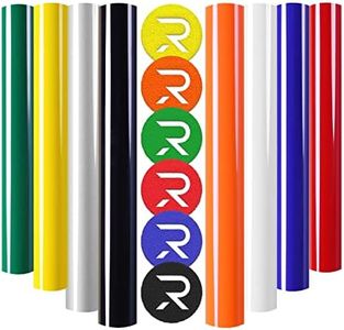 HTVRONT Puff Vinyl Heat Transfer-8 Pcs 3D Puff Vinyl in 8 Assorted Colors, 3D Puff Heat Transfer Vinyl for T-Shirts, 12x10" Puff HTV Vinyl Bundle for Cricut, Silhouette Cameo or Heat Press Machine