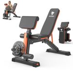 XCHIEF Adjustable Weight Bench, 1000LBS Heavy Duty Foldable Workout Bench with Leg Extension and Preacher Curl Pad, Flat/Incline/Decline for Home Gym Full Body Strength Training