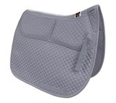 ECP Cotton Correction Dressage Saddle Pad - Memory Foam Pockets (Gray)