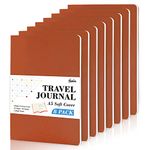 feela 8 Pack Soft Cover Notebooks A5 Lined Journal Notebooks College Ruled for Work, Lined Travel Journal for Women Men, Note Taking Notepad School Supplies Business Writing Note Books, Dark Orange