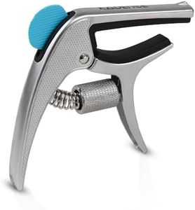 Kadence CAP-S01 Touring Series Professional 3-in-1 Guitar Capo | Quick-Change Aluminium Alloy Capo with Adjustable Tension, Pick Holder & Bridge Pin Remover | For Acoustic & Electric Guitars | Silver