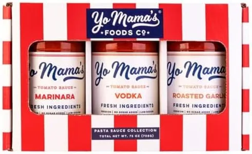 Yo Mama’s Foods Gourmet Keto Gift Set and Care Package | Includes (1) Marinara Sauce (1) Vodka Sauce & | (1) Roasted Garlic | Low Sugar, Carb, Sodium, Gluten-Free, Fresh Whole Ingredients!