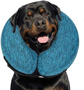 MIDOG Pet Inflatable Collar for After Surgery,Soft Protective Recovery Collar Cone for Dogs and Cats to Prevent Pets from Touching Stitches, Wounds and Rashes (X-Large(Neck:18"-24"), Blue)