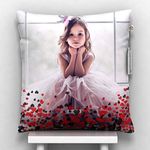 GiftsOnn 9 Photos Personalized Cushion (Collage Pillow, 12"x12") (12x12 - White Color, 1 Photo - White Color)