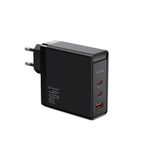 E-Sell Enterprise, 140W GaN5 Pro Fast Wall Charger [PD 3.1/QC 4.0] Dual Type-C + USB Quick Fast Charger for MacBook/Laptops/iPhone/ipad/Android/Smartphones