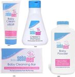 SebaMed Baby Cream Powder Cleaning Bar Shampoo (White), 4 Count