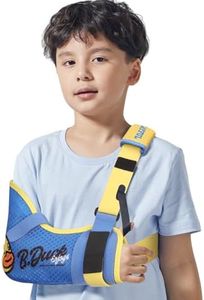 Velpeau Arm Sling Shoulder Immobilizer For Kids with Waist Strap -Sponge Filled Holder Support Brace for Child, Boy, Girl (Mesh-Duck Print, Right, 2XS: Bust 19″-23.5″)