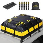 ISOPHO Car Roof Bag 20 Cubic/566L, Waterproof Thickened PVC Roof Cargo Bag, Roof Box with Anti-Slip Mat and 10 Heavy-Duty Straps, Universal Foldable Soft Car Storage Cargo Bag Large Car Luggage