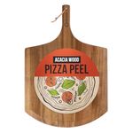 Chef Pomodoro 16-inch Acacia Pizza Peel, Wooden Pizza Peel 16 Inch (41 cm), Pizza Paddle, Wood Pizza Board, Pizza Peel with Handle, Pizza Oven Accessories, Pizza Spatula, Gourmet Pizza Peel