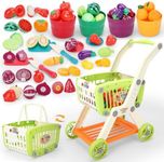 Kids Shopping Cart with Cutting Pla