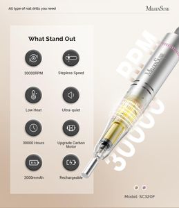 MelodySusie Electric Nail File – 30000RPM Professional Manicure Tool