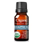 Cliganic USDA Organic Eucalyptus Essential Oil, 100% Pure | Natural Aromatherapy Oil for Diffuser Steam Distilled | Non-GMO Verified