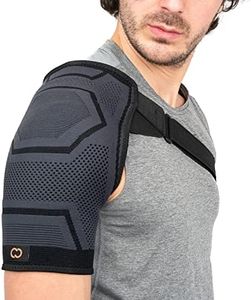 Copper Compression Shoulder Brace | Shoulder Pain Relief with PowerKnit Compression Technology | Shoulder Orthopedic Brace for Men & Women | Torn Rotator Cuff, Dislocation, & Other Shoulder Injuries