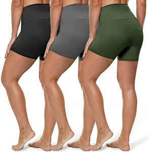 HLTPRO 3 Pack Plus Size Biker Shorts for Women (S-4XL)- 8"/5" High Waist Tummy Control Shorts for Workout, Yoga, Running