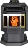 Comfortbilt HP21 Pedestal Wood Pellet Stove EPA Certified Heats 2,400 ft² 40 lb. Hopper (Stainless Steel)
