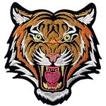 The Roaring Bengal Striped Tiger Patch Embroidered Badge Iron On Sew On Emblem