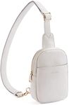 Telena Small Sling Bag for Women Leather Crossbody Bag for Women White