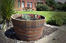 Oak Whisky Barrel Tub/Planter – Half Barrel