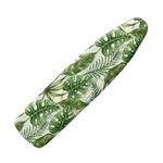 KUIFORTI Tropical Leaf Ironing Board Cover Iron Table Cover Extra Wide Thermal Layer Protection Stain Resistant Thick Padding Ironing Board Covers with Elastic Edges