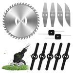 Cordless Strimmer Replacement Metal Blades, Grass Strimmers Spare Stainless Steel Blade, Garden Strimmers Accessories