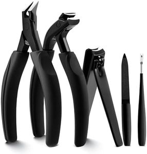 Toenail Clippers 5-in-1 Ingrown Toenail Removal Kit, Wide Jaw Toenail Clippers w/Stainless Steel Nail Cutter for Men Women and Seniors, Pedicure Kit for Ingrown Toenail