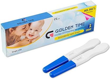 Golden Time - 2 x Early Detection Pregnancy Tests Fast Respond Accurate HCG Urine Test kit Easy Sensitive for Home Self-Testing Blue