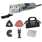 Genesis GMT35T 3.5 Amp Variable-Speed Oscillating Multi-Tool Kit with 16-Piece Accessory Set, Storage Box, Carrying Bag, and 2 Year Warranty