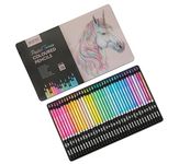 BRUSTRO Artists Pastel Coloured Pencils Tone, Drawing & Colouring, Ideal for Blending & Shading (Set of 36) Tin Box