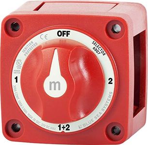 6007 m-Series Mini Battery Switch Selector Four Position Red