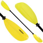 220cm Asymmetrical Lightweight Aluminium Floating Two Piece Red Kayak Canoe Boat Raft Paddle for Lake River Sea Watersport … (Yellow)