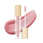 Oulac Nude Pink Lip Gloss High-shine Moisturizing Lip Gloss Oil Liquid Lipstick Non-stick Cup Glitter lipstick Lip Tint Reduce Fine Lines Lip Glaze For Dry Lip C03