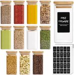 ComSaf 12Pcs Glass Spice Jars with 