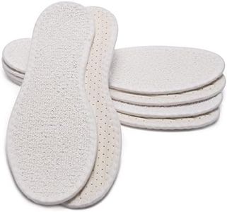 SULPO - 3 paia di solette per piedi nudi, in 100% cotone e spugna, con ammortizzazione in lattice, solette contro odori e batteri, numero 36-47, bianco, 43 EU