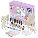 THE TWIDDLERS - Paint Your Own Unicorn, Painting Kit with Creative Colourful Glitters & Stickers - Birthday Party Art & Crafts, Girls Toy Gift Set for Kids