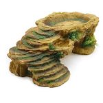 Turtle Basking Platfor, Reptile Basking Platform Tortoise Climbing Ramp Terrarium Rock Hide Cave Habitat Ornament for Frogs Bearded Dragon Amphibians (Large)