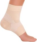 Zensah Plantar Fasciitis Compression Foot Sleeve Plantar Fasciitis Sock, Beige, Small, 1 Single Sleeve - Beige (6324)