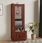 Rajasthali Furniture Sheesham Wood Dresing Table, Organizer Makeup Vanity with Mirror, Dressing with Storage Shelves for Bedroom Home Furniture, Wooden Dressing, 72" H x 28" W x 18" D inches (Honey)