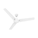 Polycab Nippy 1200mm Star Rated, High Speed & High Air Delivery Ceiling Fan For Home | 100% Copper | Rust-Proof Blades, 52 Watt | 2 years warranty (Matt White)