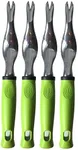 GARDEN GURU Hand Weeder Tool with Ergonomic Handle - Weed Puller for Planting, Weeding, Flower and Vegetable Care in Lawn Garden Yard | Rust Resistant (4 Pack)