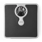 Salter 484 SBFEU16 Mechanical Bathroom Scale – Premium Body Weight Scale with Large Magnifying Lens, 133 KG Max Capacity, Stylish Monochrome Design, Easy Read Dial, No Batteries Required, Silver/Black